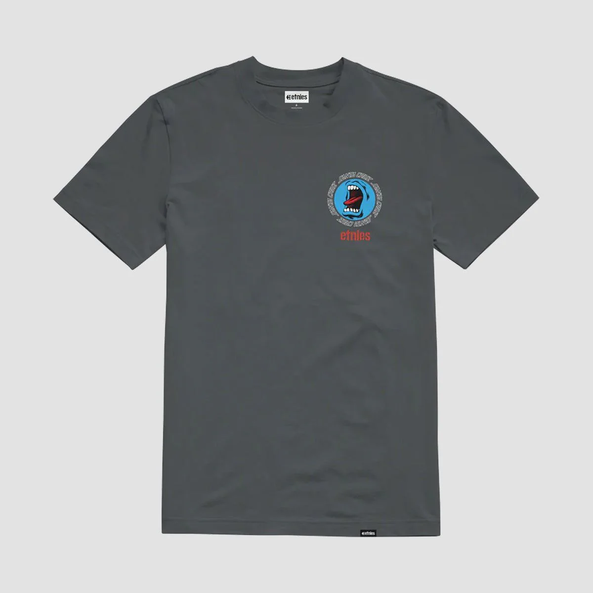 Etnies Screaming Hand T-Shirt Charcoal - Image 2