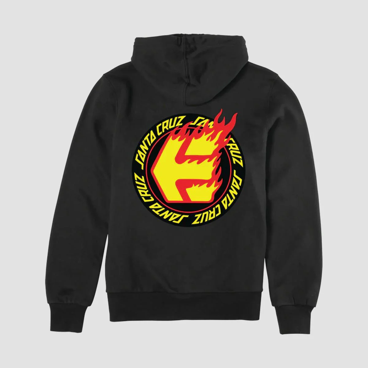 Etnies X Santa Cruz Flame Pullover Hoodie Black - Image 2