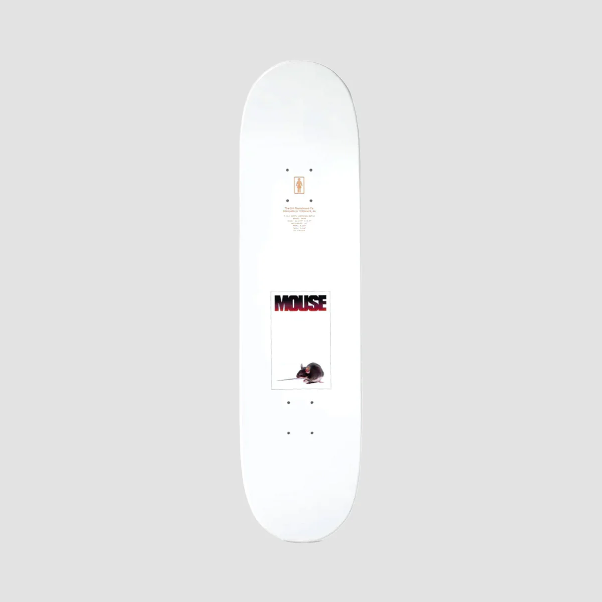 Girl Mouse Mike Carroll Skateboard Deck - 8.375" - Image 2