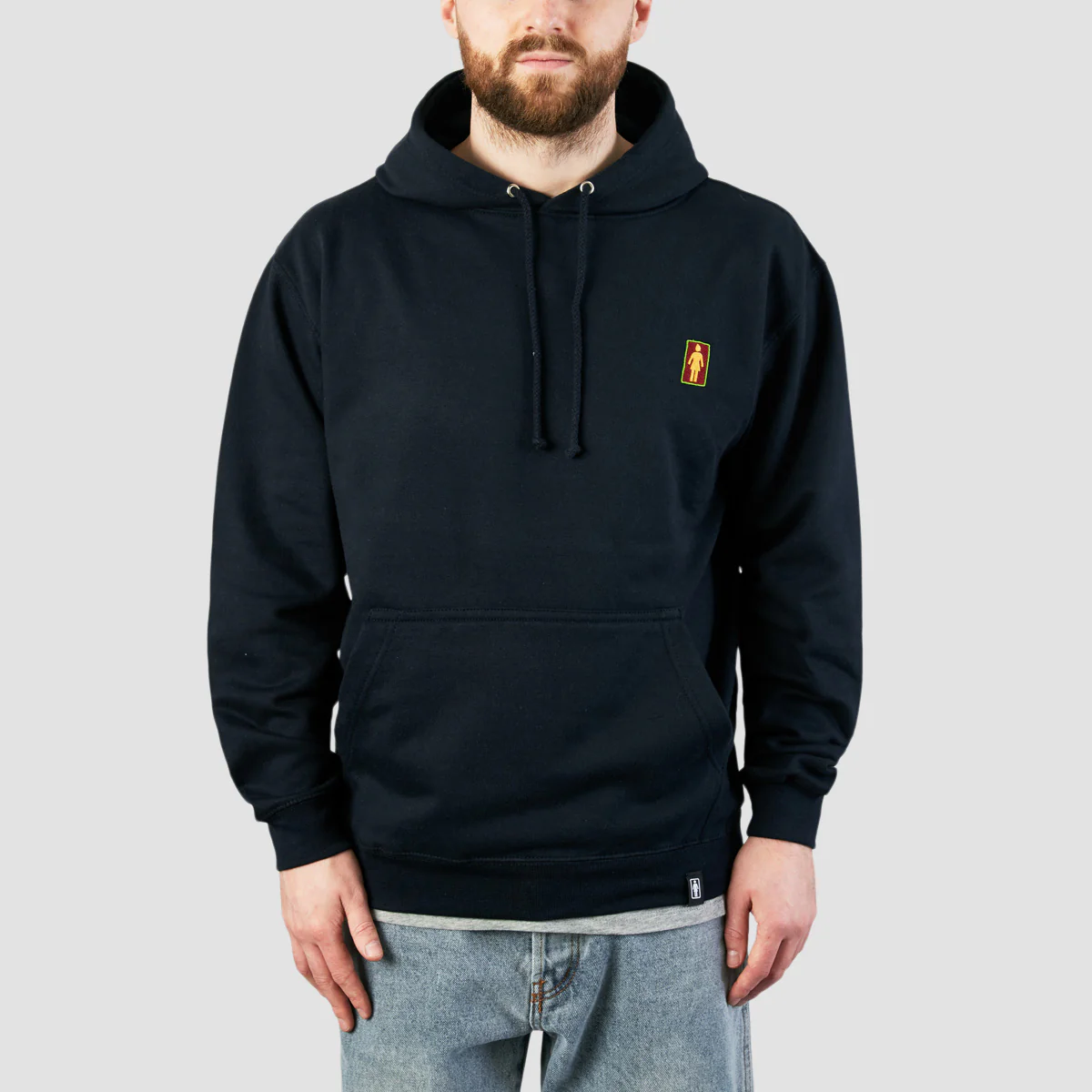 Girl OG Heavy Embroidered Pullover Hoodie Navy