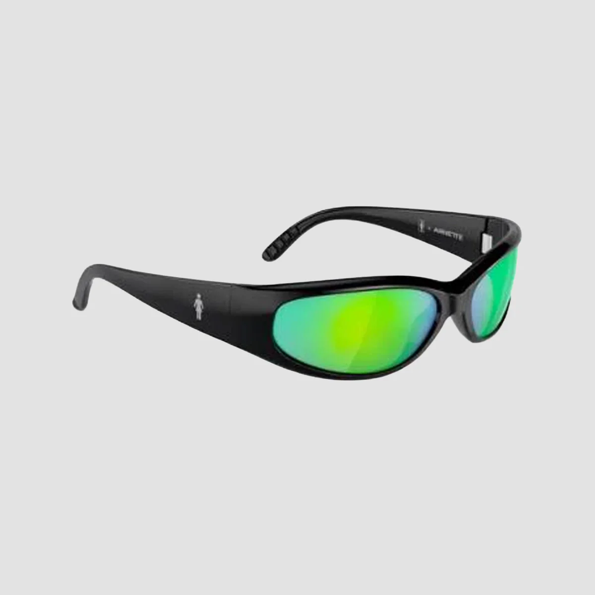 Girl X Arnette Catfish Sunglasses Black Recycled/Green Mirror Green - Image 2