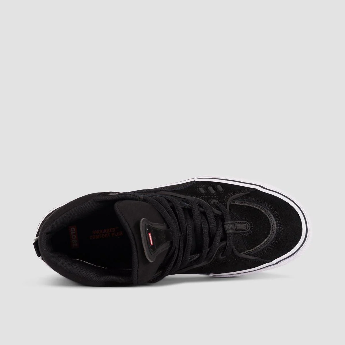 Globe Dimension High Top Shoes - Black/White/Gum - Image 4