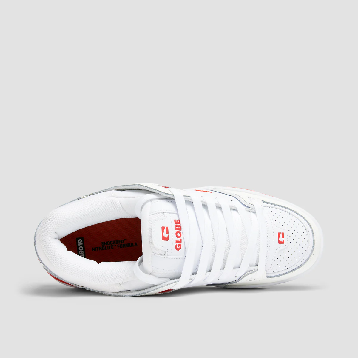 Globe Fusion Shoes - White/Red - Image 4