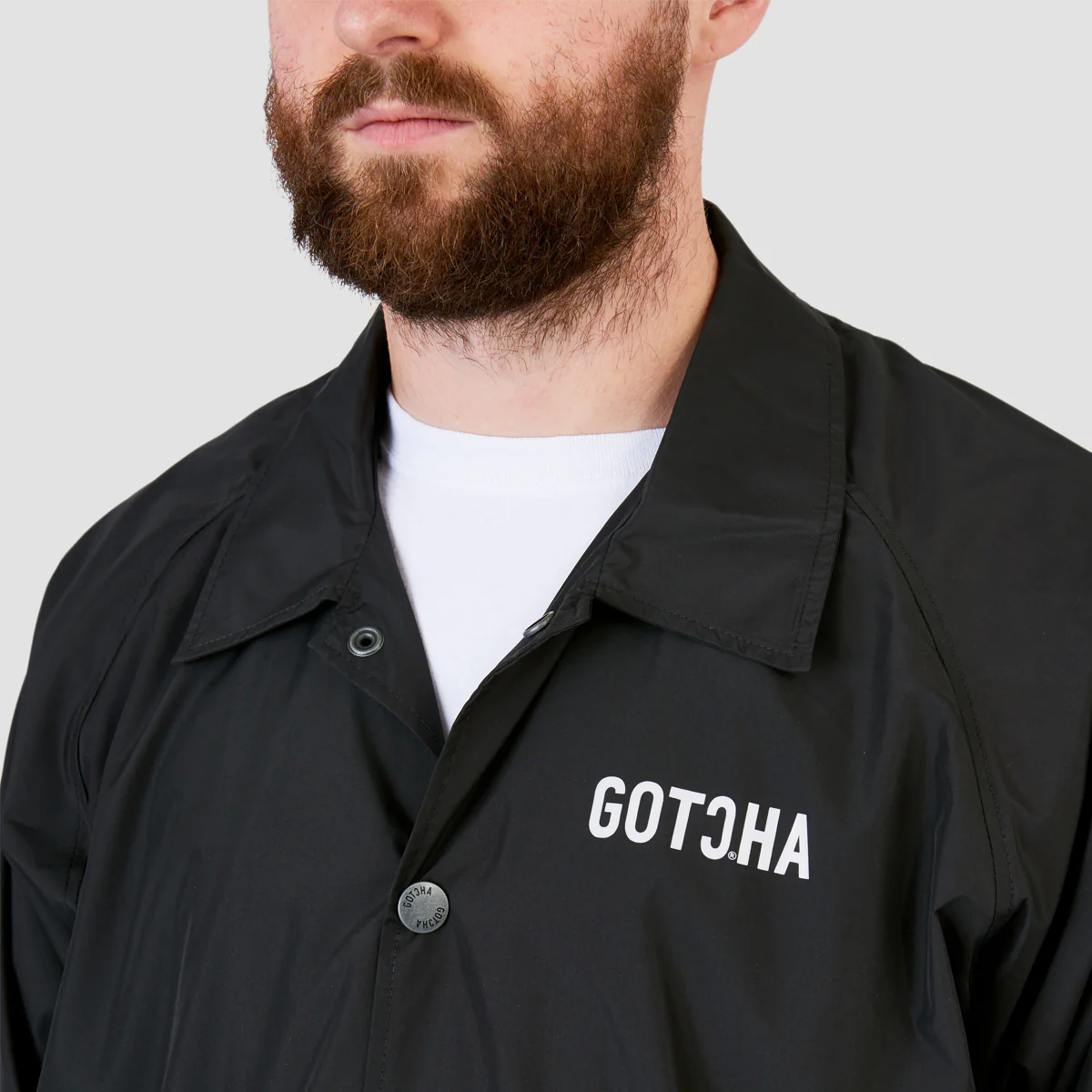 Gotcha Lightweight Coach Jacket Black - Image 3