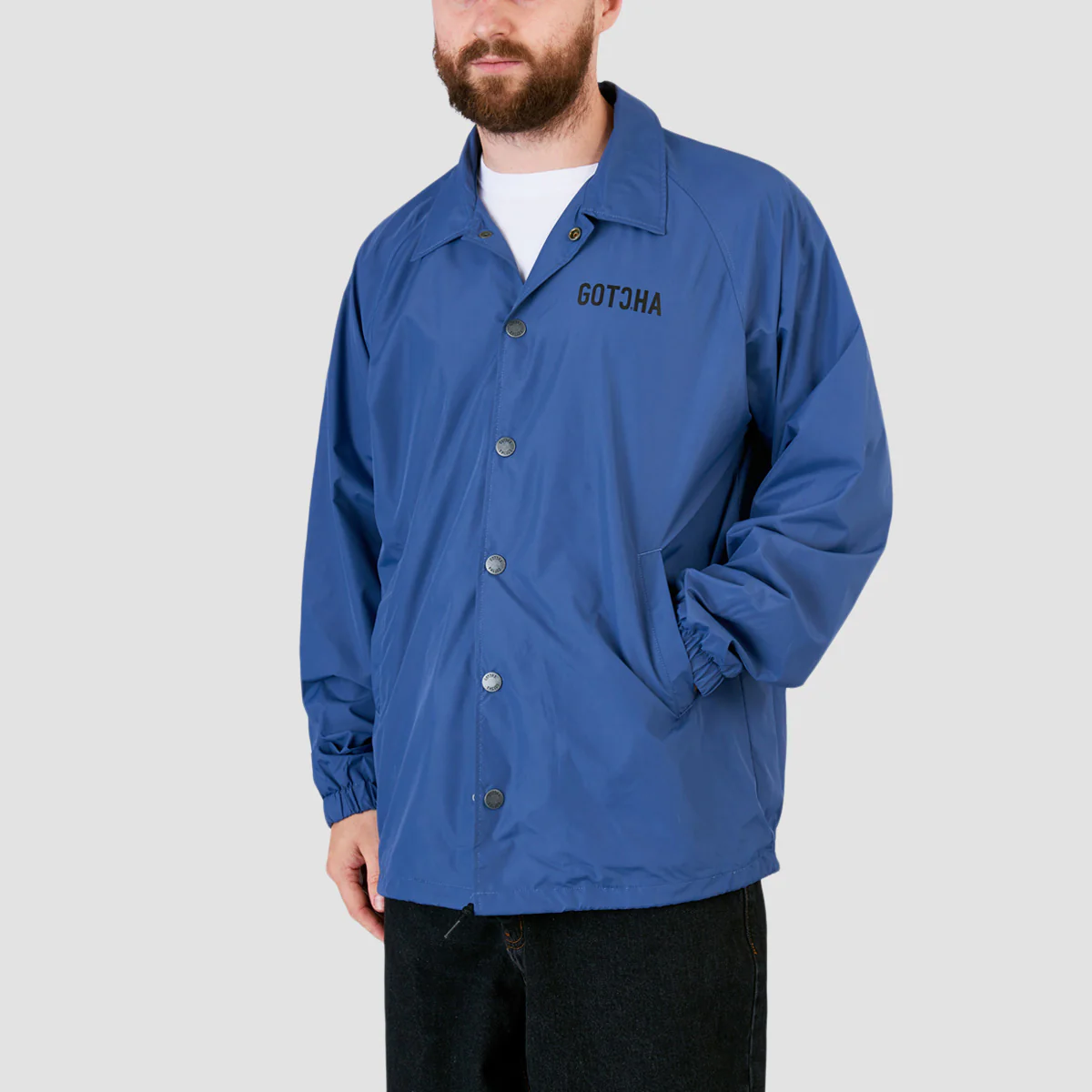 Gotcha Lightweight Coach Jacket Deep Cobalt - Image 3