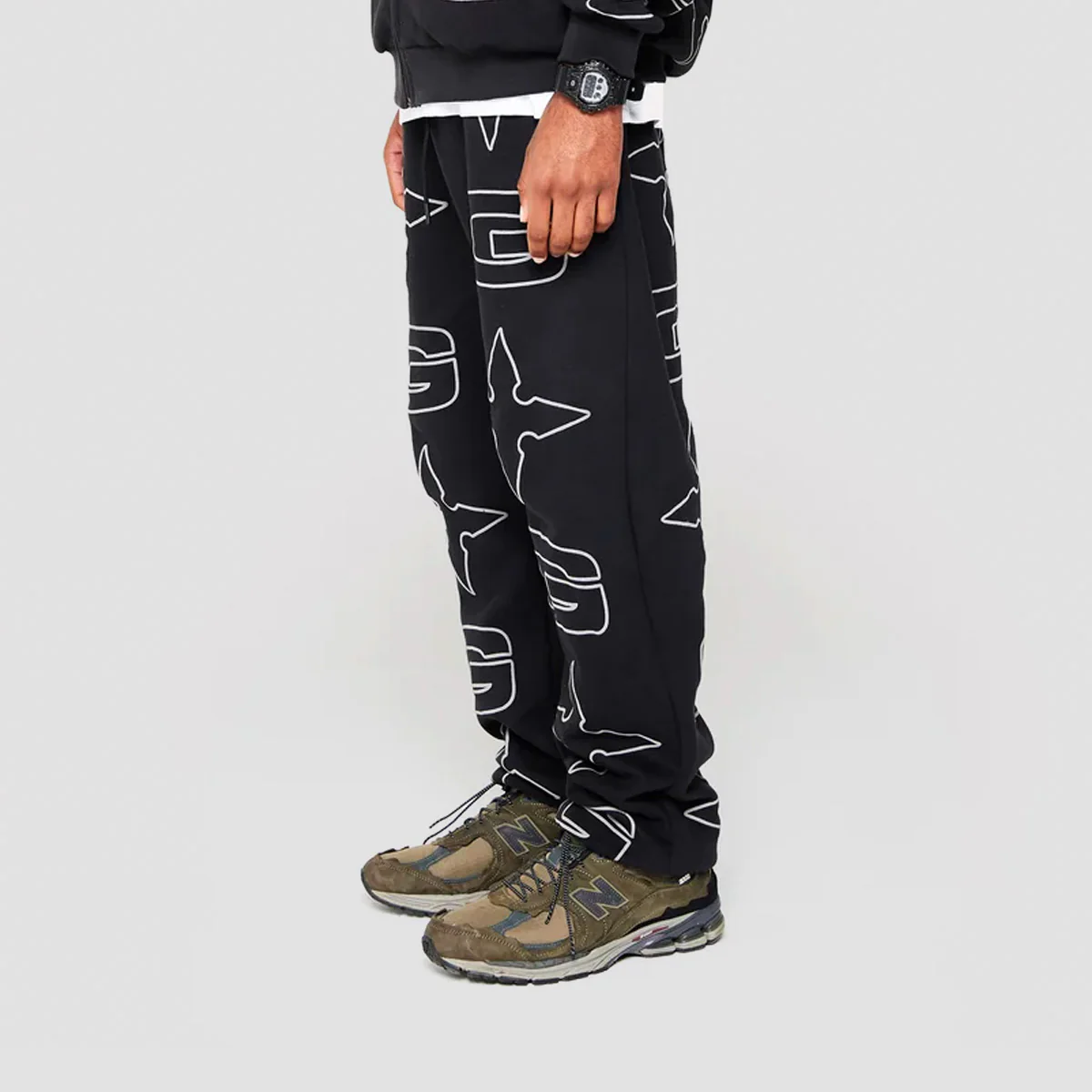 GVNMNT Star Sweatpants Black - Image 2