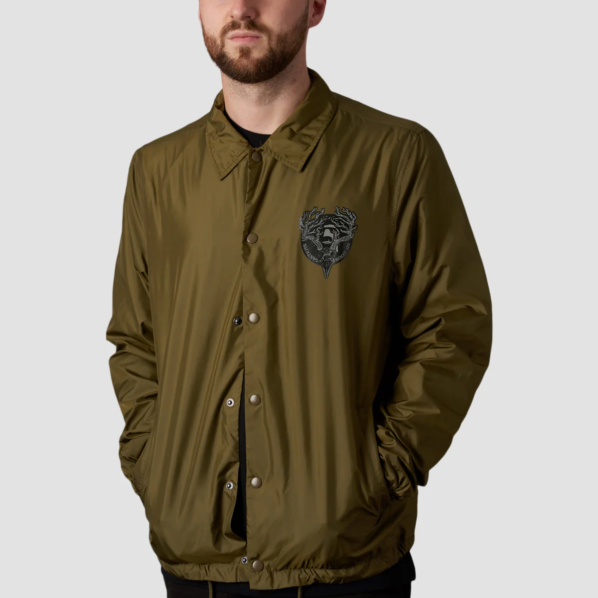 Heathen Ceronnous Coach Jacket Khaki - Image 5