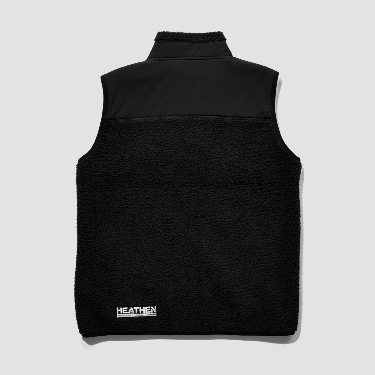 Heathen Coma Fleece Vest Jacket Black - Image 6