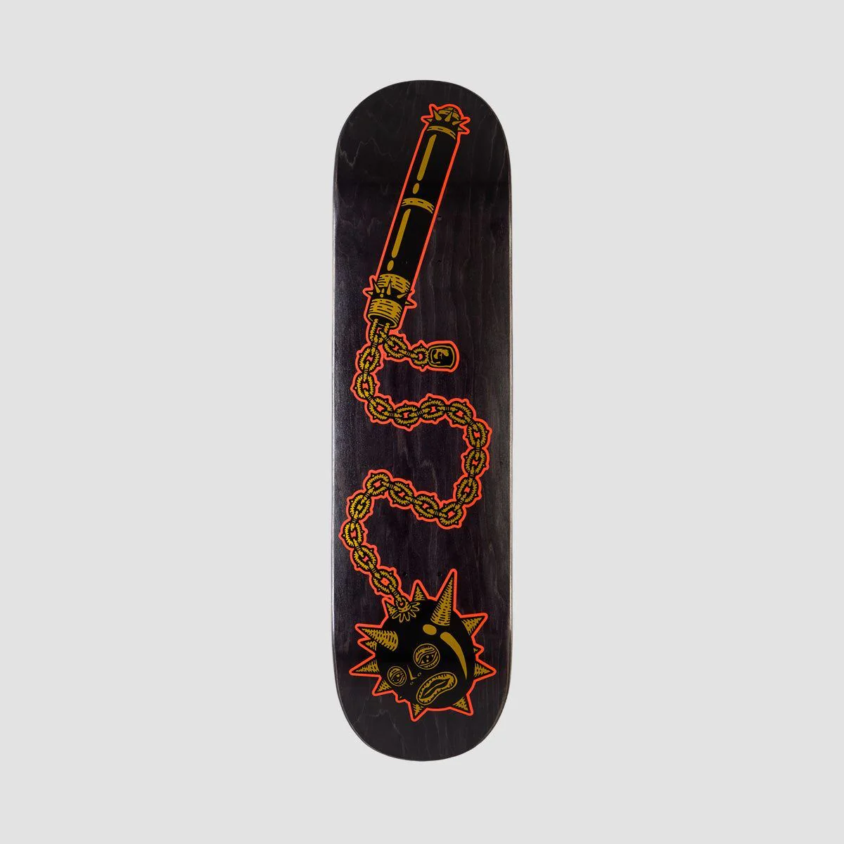 Heathen Mace Face On Squarehead Skateboard Deck - 8.5"