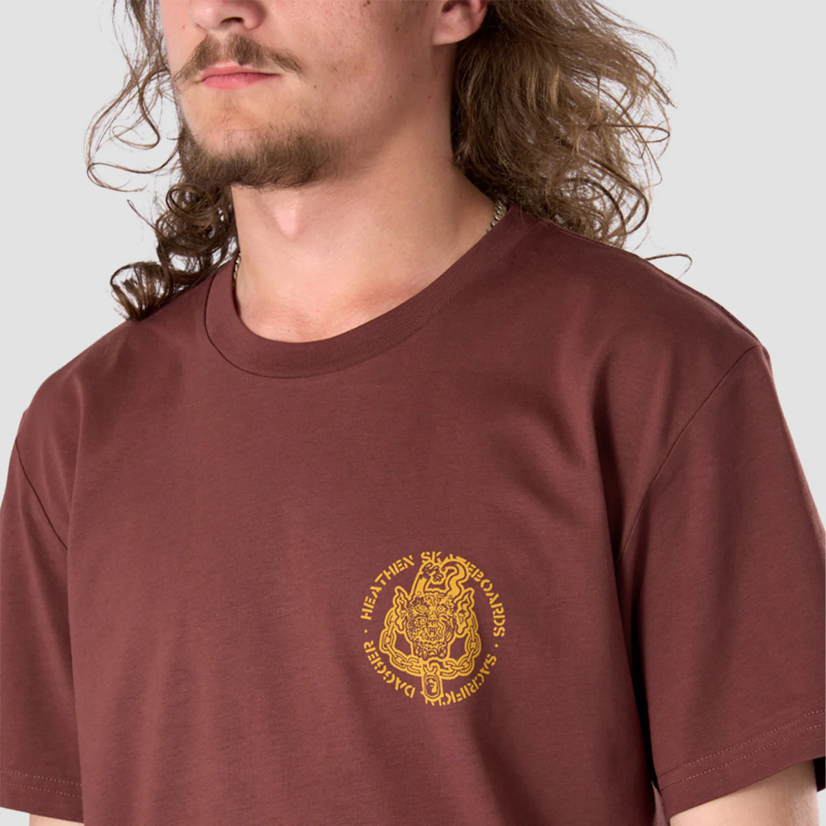 Heathen Sacrificial Dagger T-Shirt Chestnut - Image 3