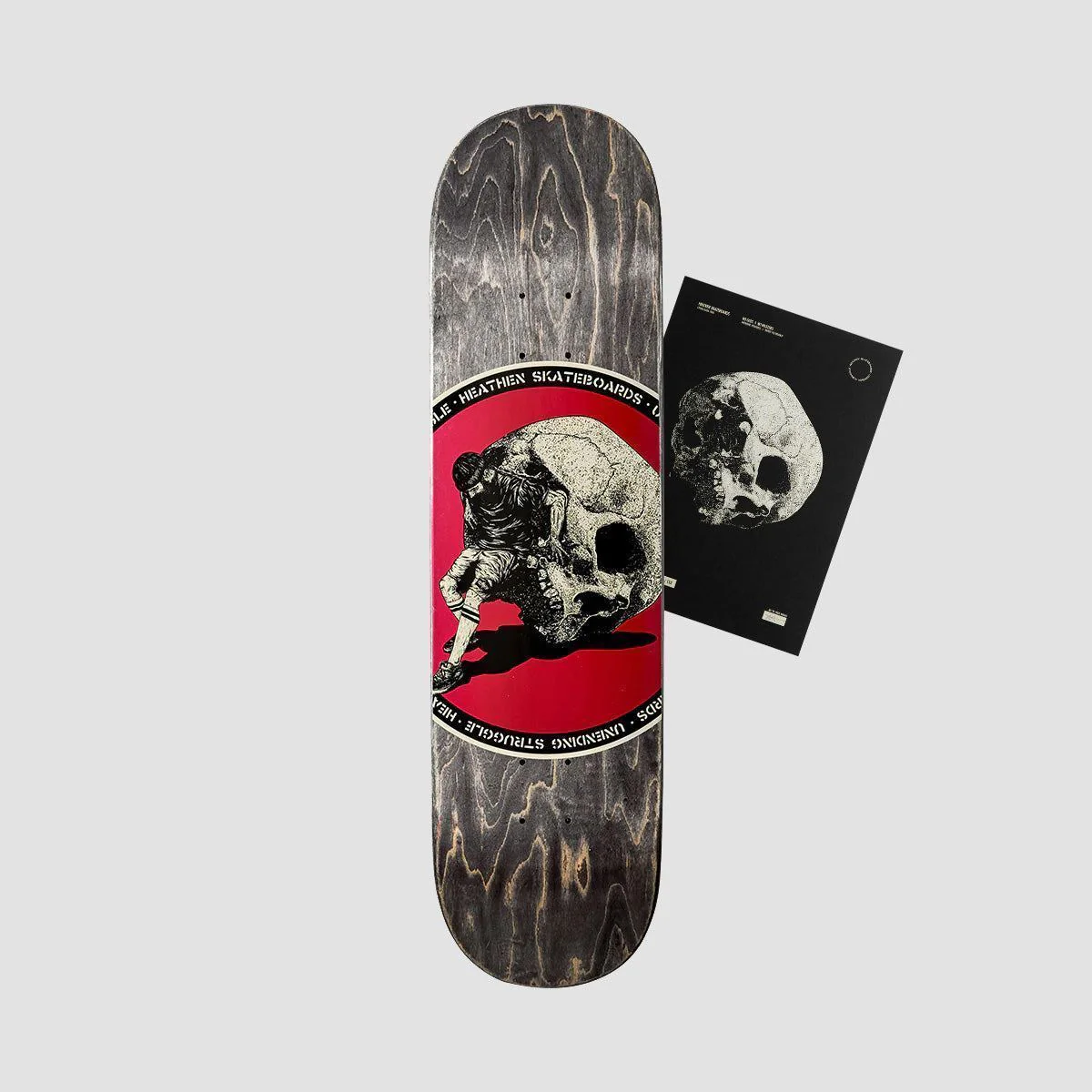 Heathen Sisyphus on Squarehead Skateboard Deck - 8.25"