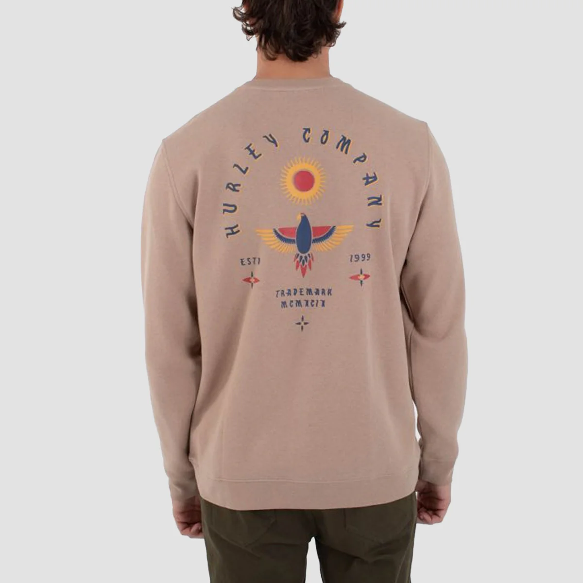 Hurley Eagle High Crew Sweatshirt Bristlecone Heather - Image 2