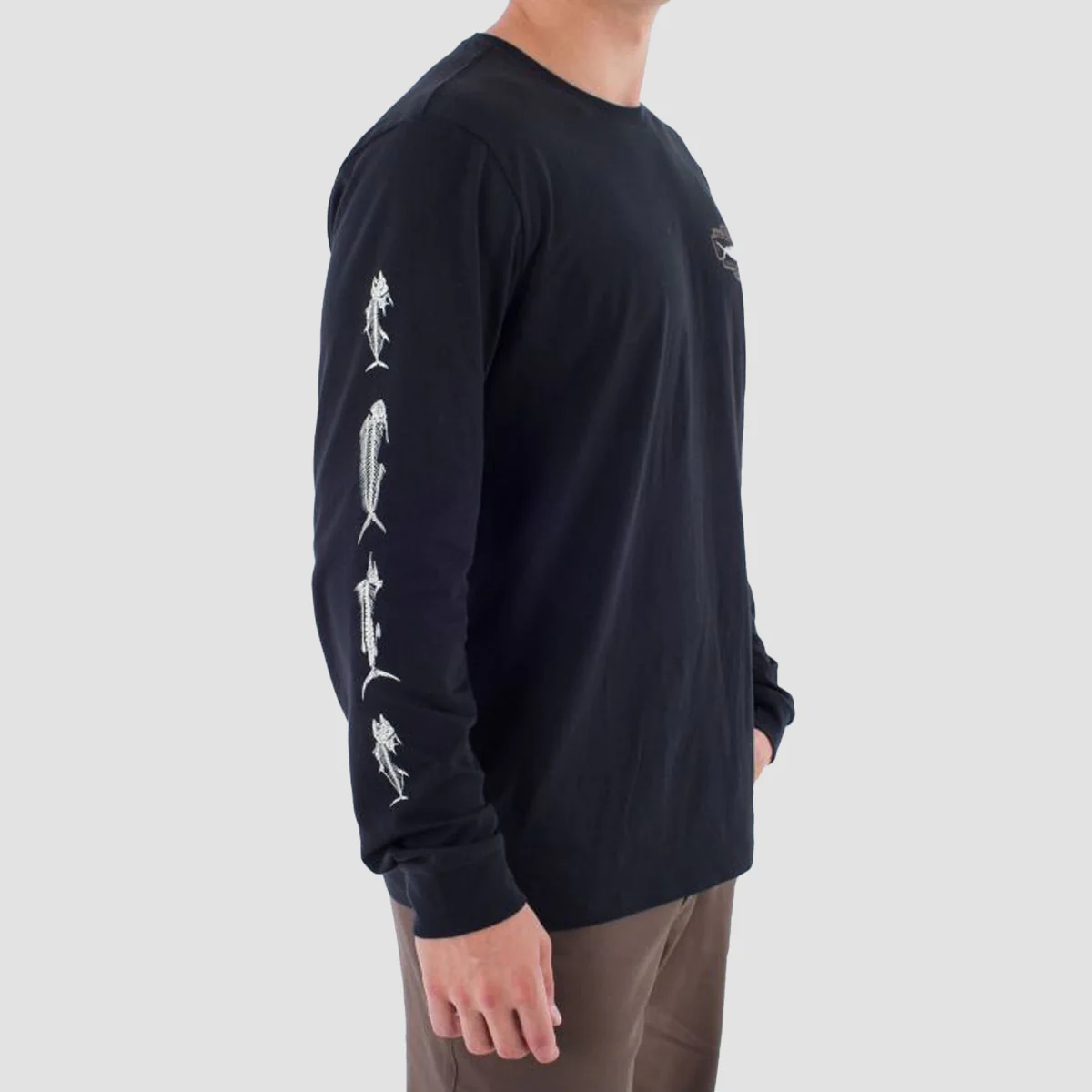 Hurley Everyday Bones Longsleeve T-Shirt Black - Image 2