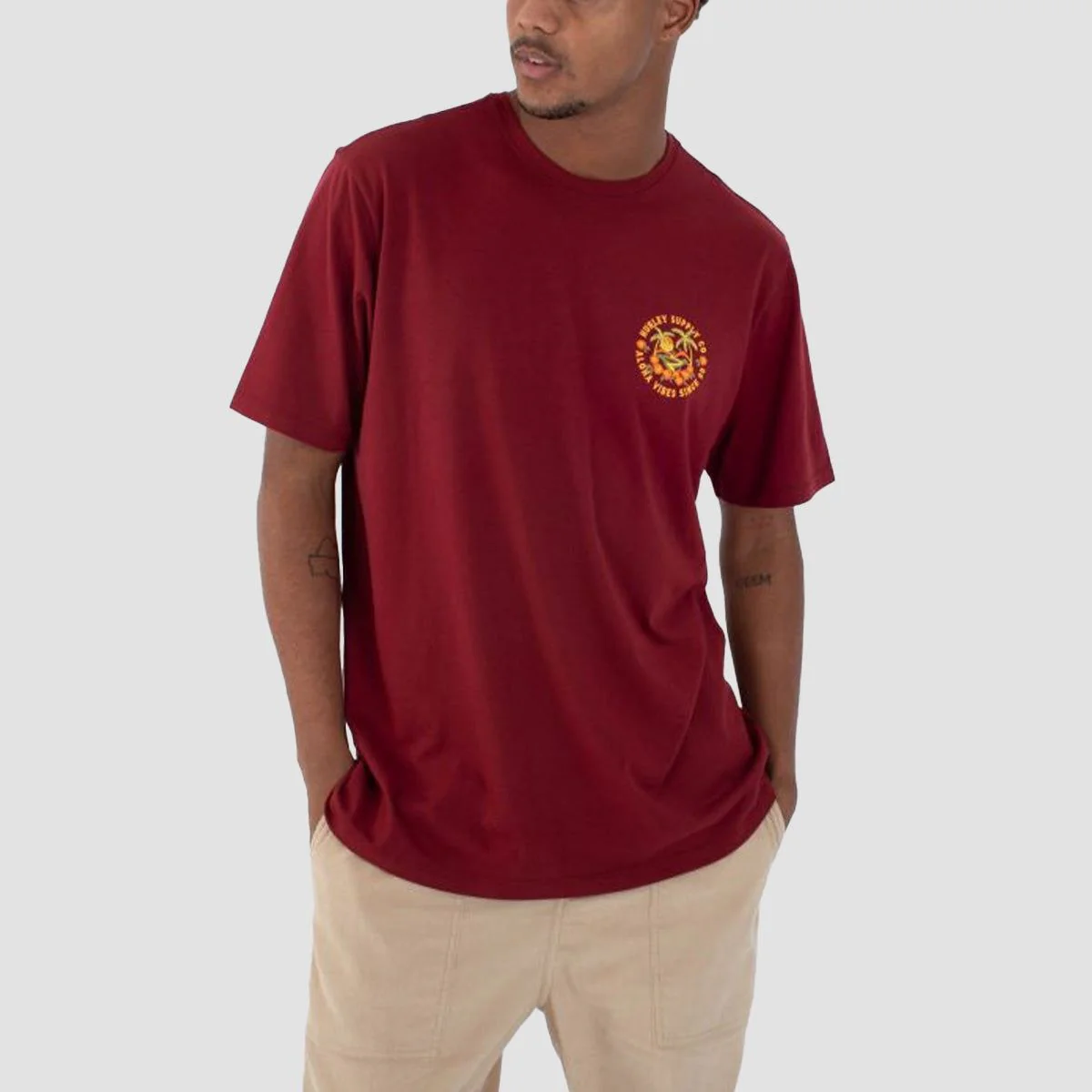 Hurley Hawaiian Island T-Shirt True Red