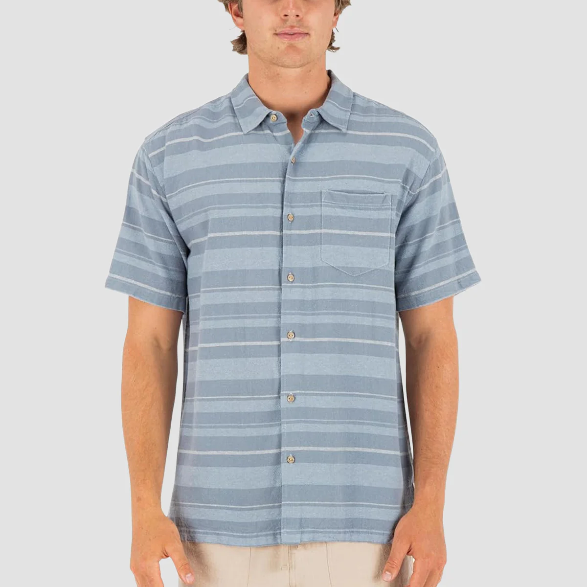Hurley Oceanside Short Sleeve Shirt Worker Blue