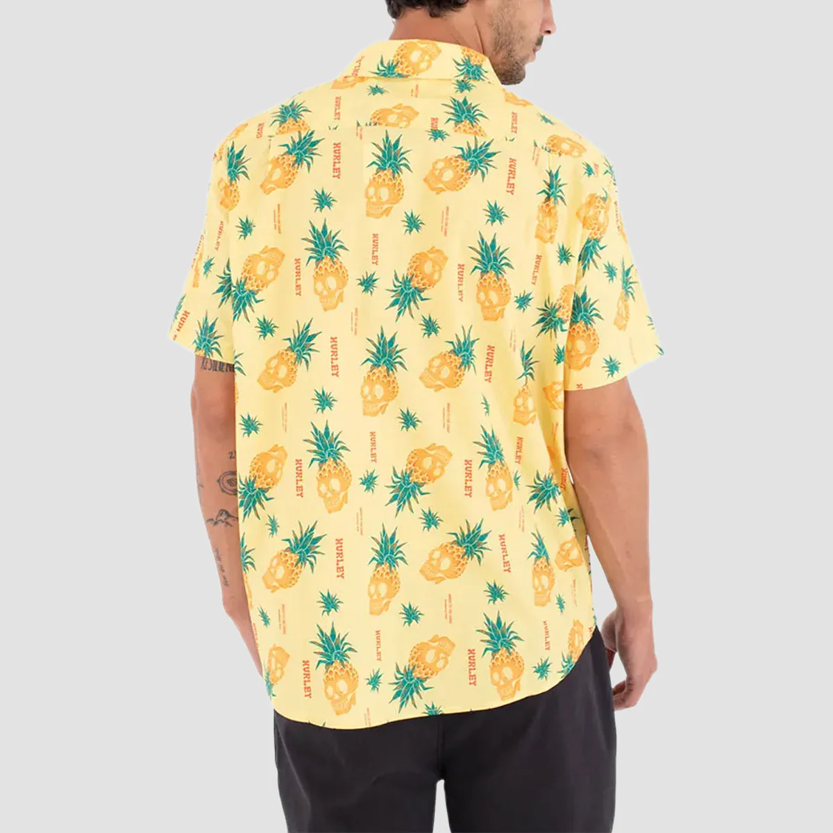 Hurley Pineapple Short Sleeve Shirt Egg Shell - Image 2