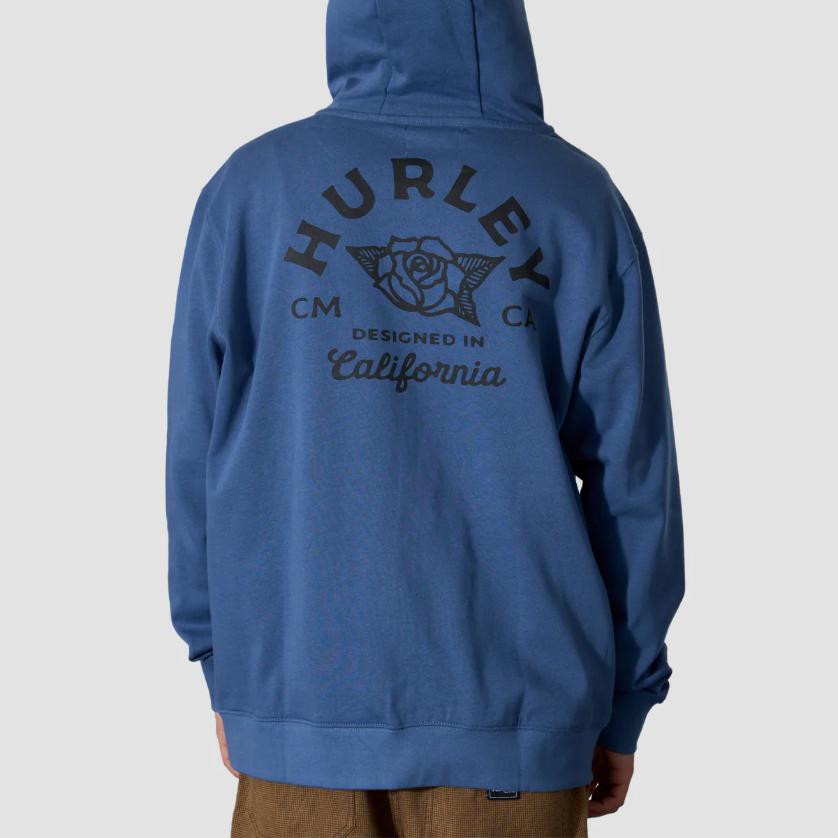Hurley Sider Zip Hoodie Grey Teal - Image 3