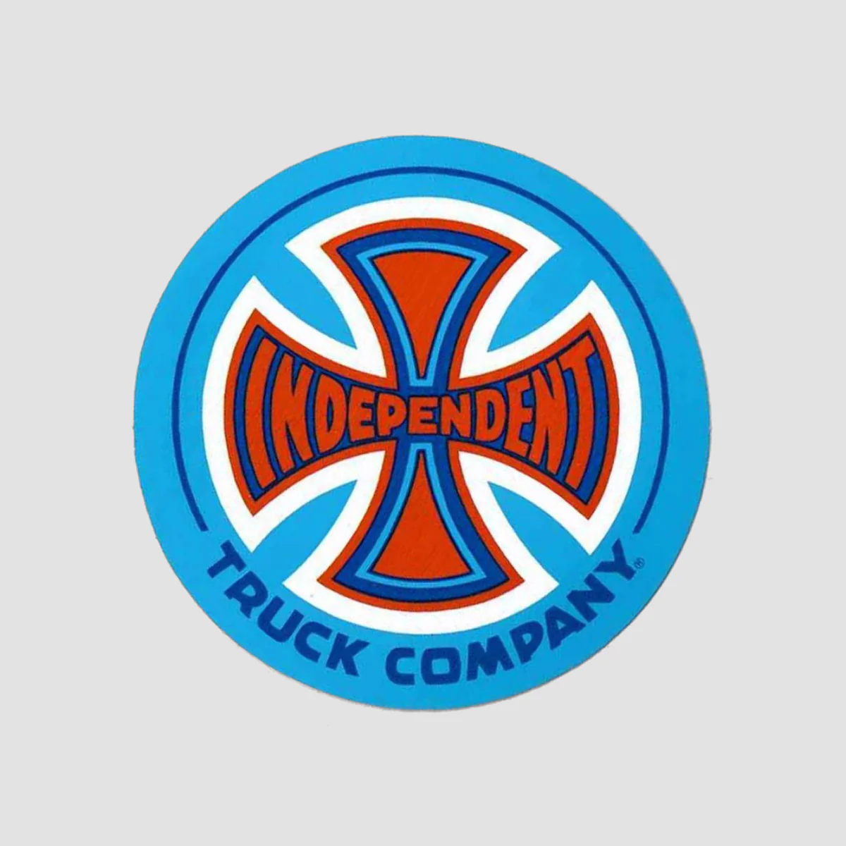 Independent Truck Co Legacy Clear Mylar Sticker (5 Pack) Blue/Orange 25mm