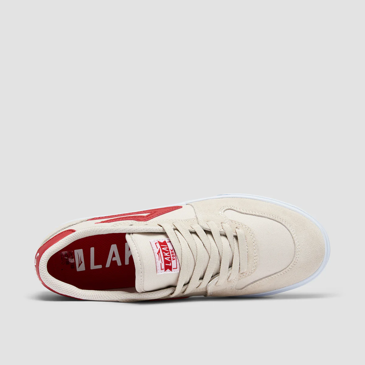 Lakai York Shoes - White/Red Suede - Image 4