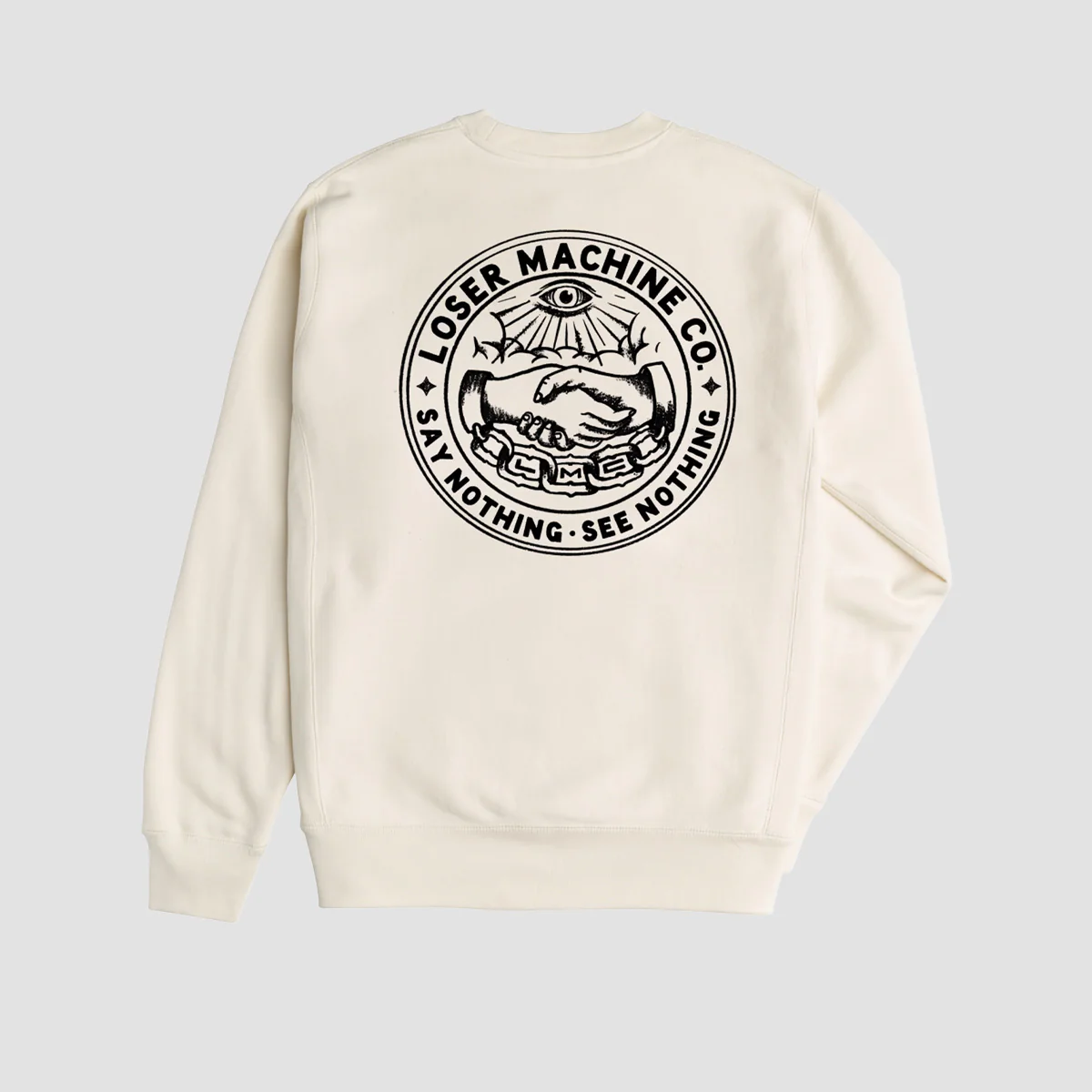 Loser Machine Secret Society Crew Sweatshirt Bone - Image 2