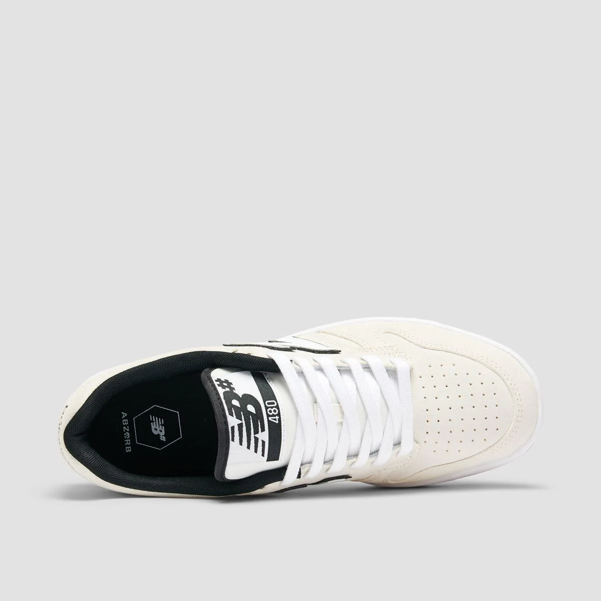 New Balance Numeric 480 Shoes - White/Black - Image 4
