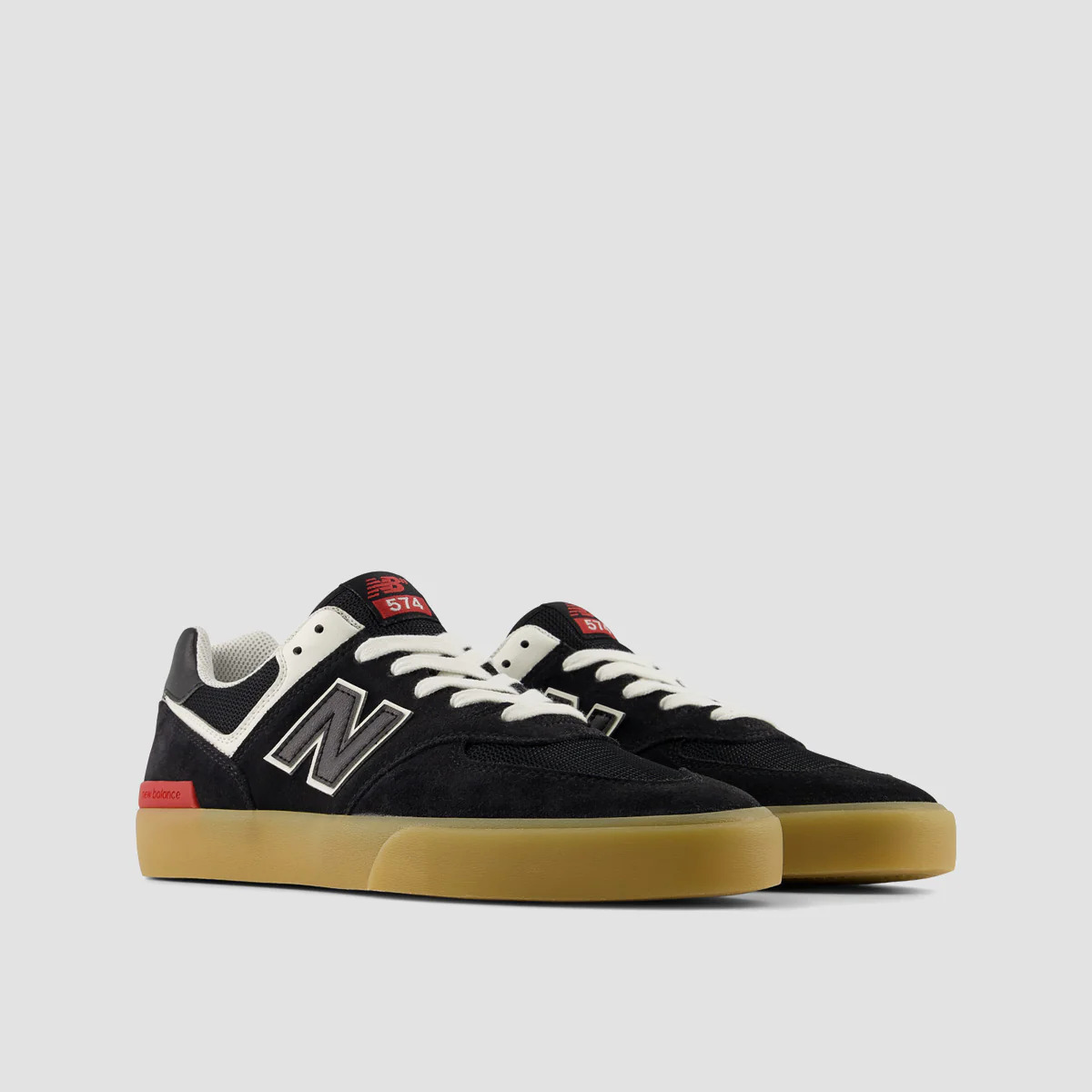 New Balance Numeric 574 Vulc Shoes - Black/Sea Salt - Image 2