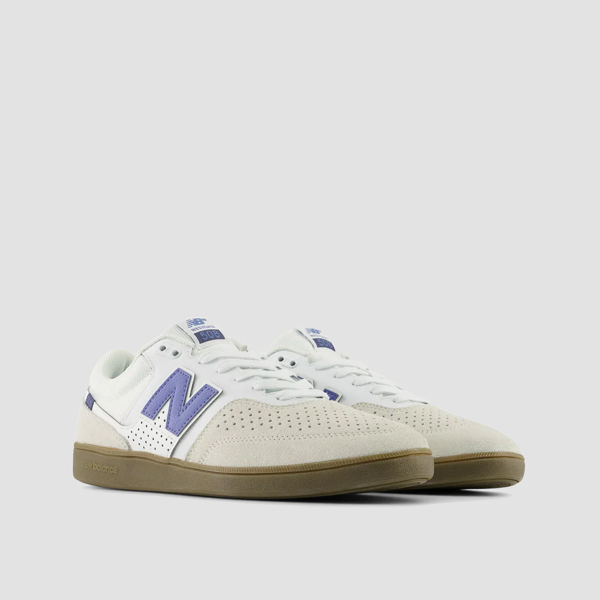 New Balance Numeric Brandon Westgate 508 Shoes - White/Light Blue - Image 2