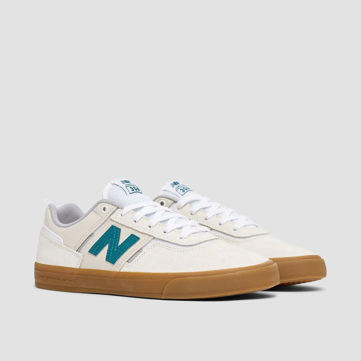 New Balance Numeric Jamie Foy 306 Shoes - Sea Salt/Green - Image 2