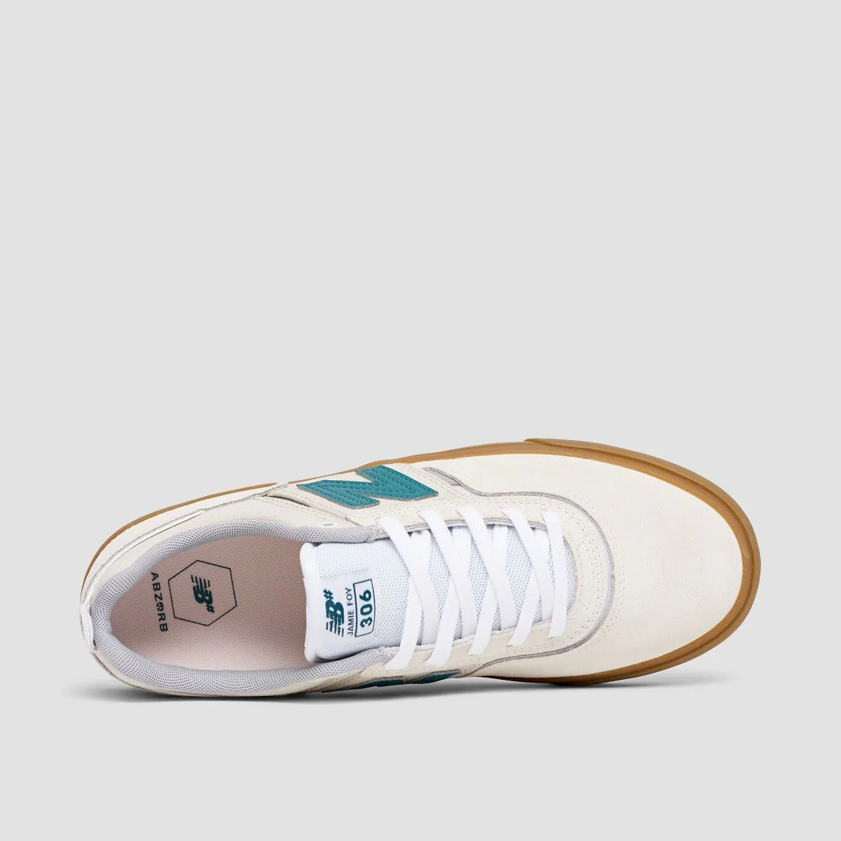 New Balance Numeric Jamie Foy 306 Shoes - Sea Salt/Green - Image 4