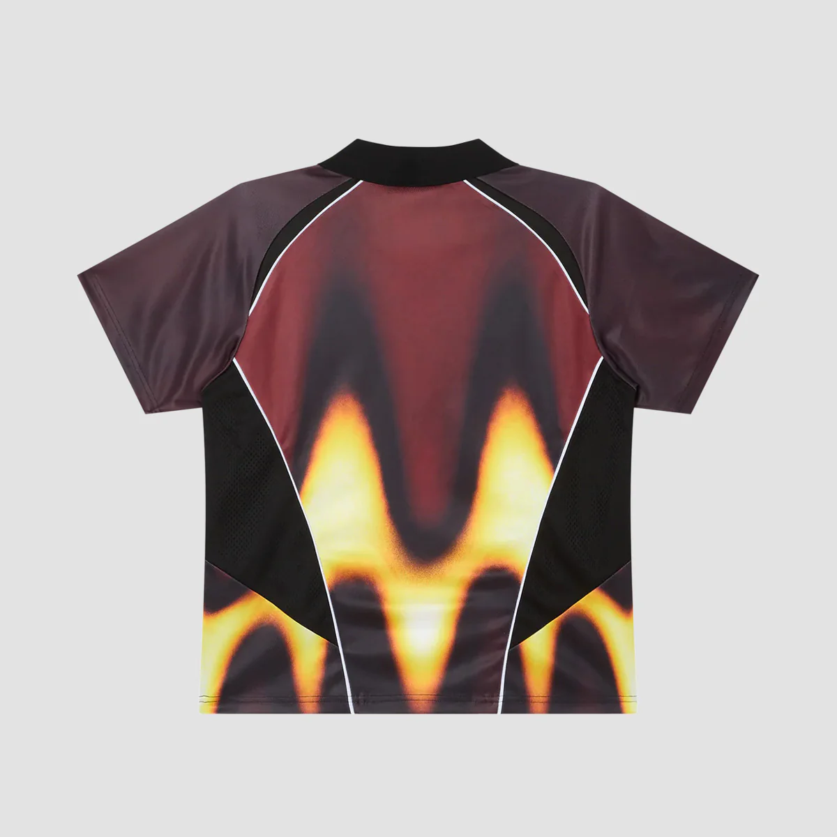 OBEY Blurred Soccer Jersey T-Shirt Burnt Red Multi - Image 3