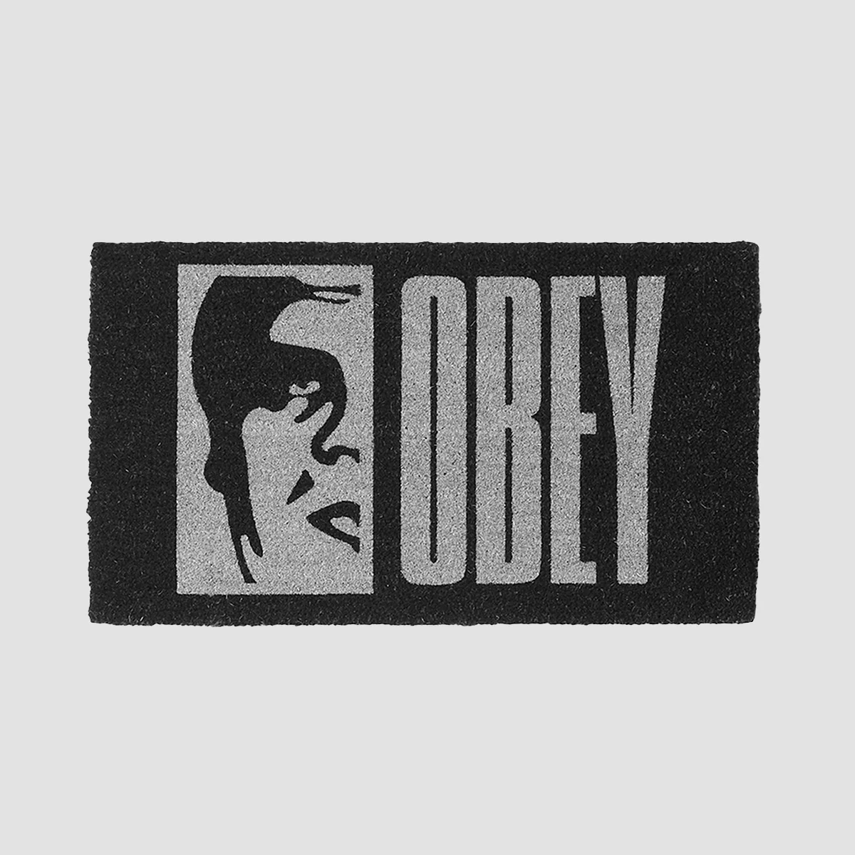 OBEY Half Icon Doormat Black 76x46cm