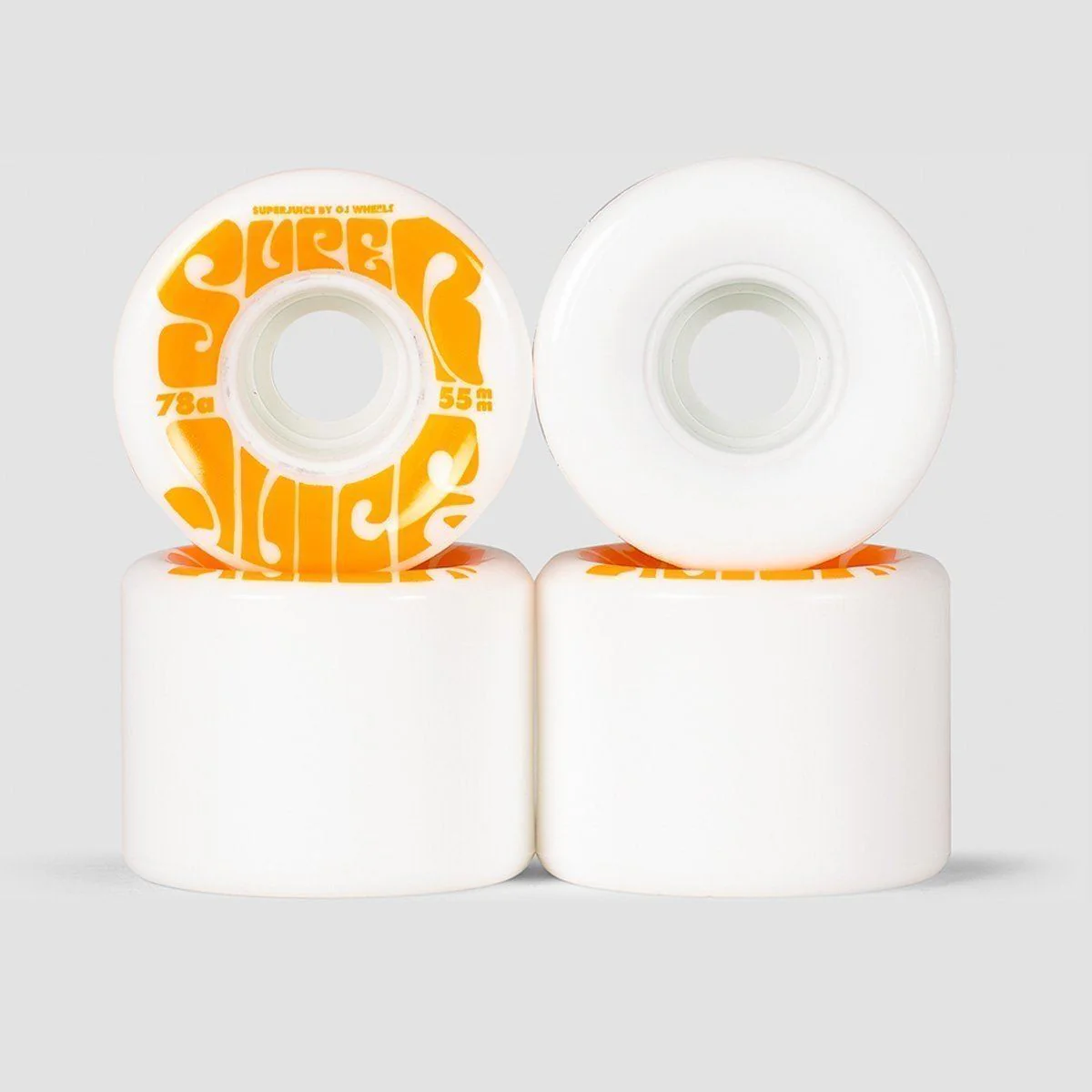 OJ Mini Super Juice White 78a Soft Skateboard Wheels White 55mm