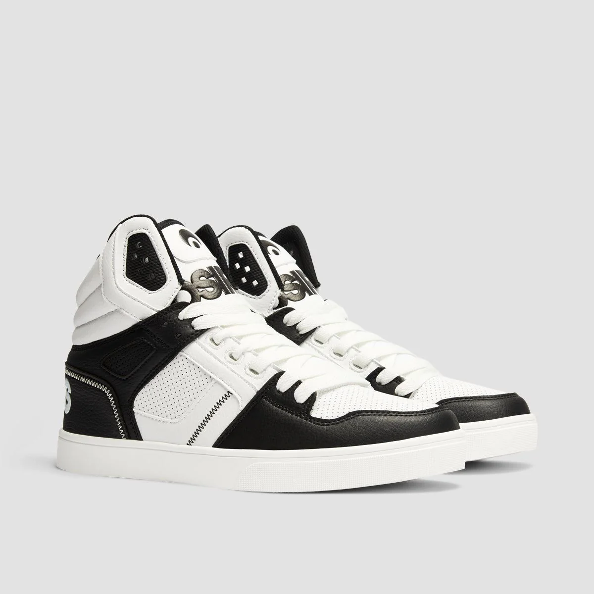 Osiris Clone High Top Shoes - Black/White/Black - Image 2