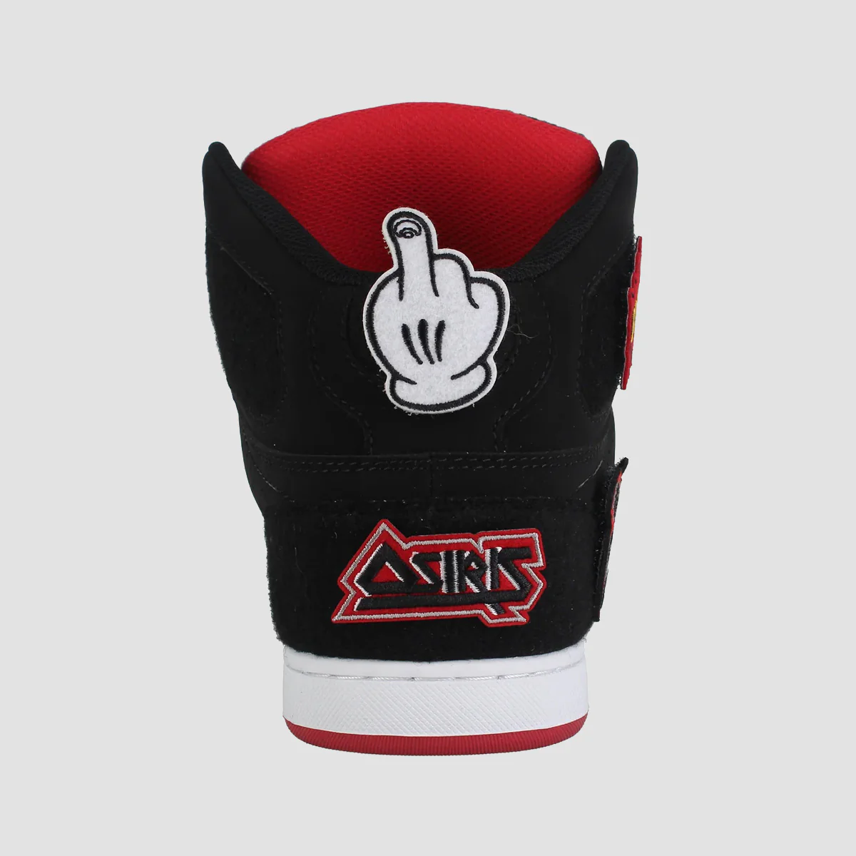 Osiris NYC 83 CLK High Top Shoes - Black/Red/Velcro - Image 2