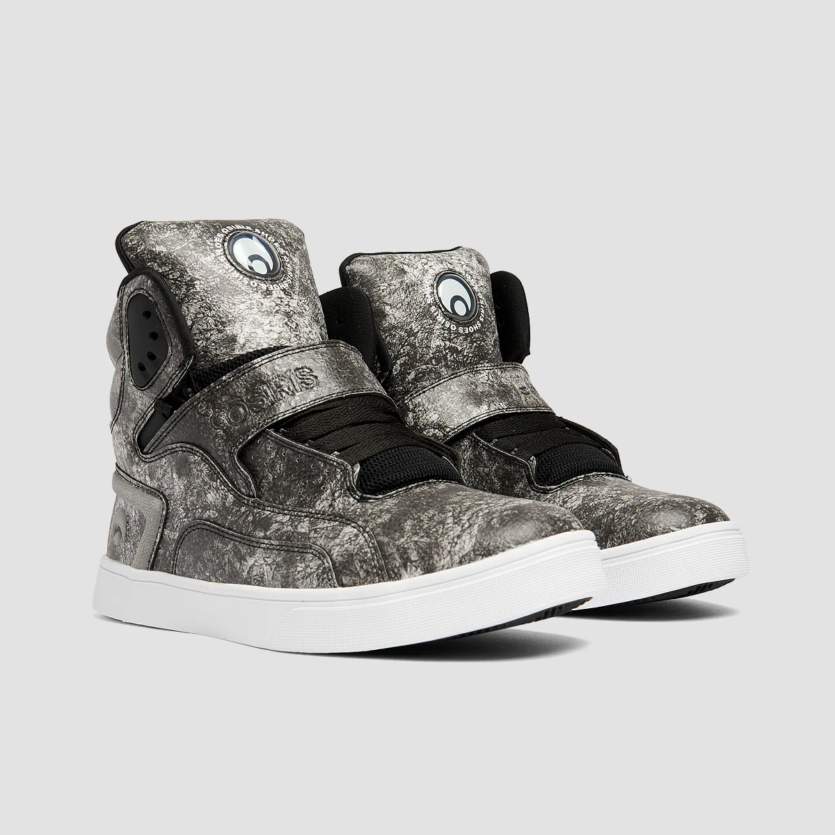 Osiris Rize Ultra High Top Shoes - Black/Crack/White - Image 2