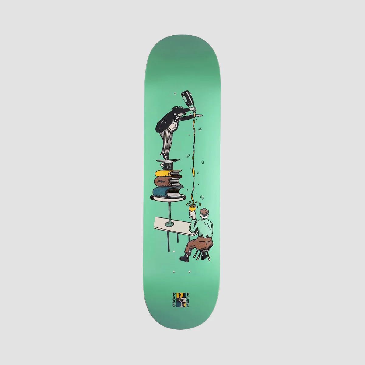 PASS-PORT Wine Em Dine Em Series Sparkling Pour Skateboard Deck - 8.5"