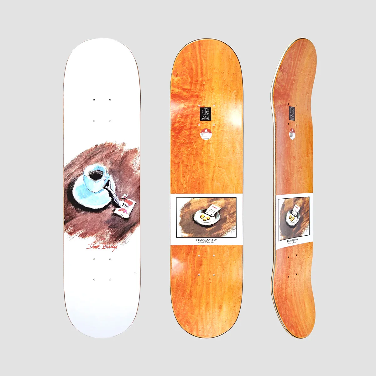 Polar Dane Brady Cimbalino Skateboard Deck - 8.375" - Image 2