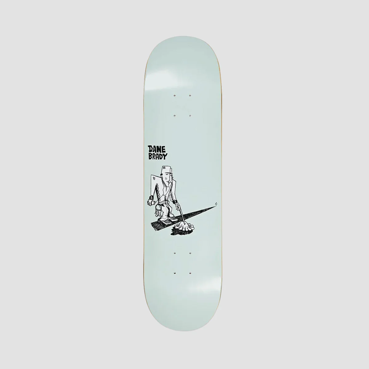 Polar Dane Brady Mopping Skateboard Deck Green - 8"