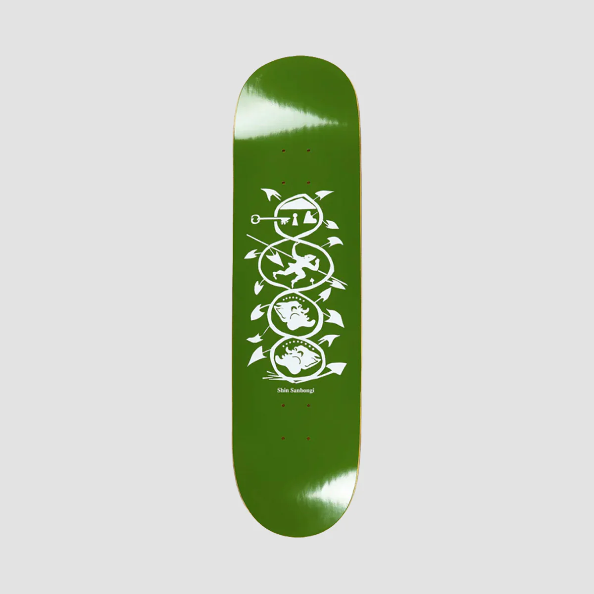 Polar Shin Sanbongi The Spiral Of Life Skateboard Deck Olive - 8.125"