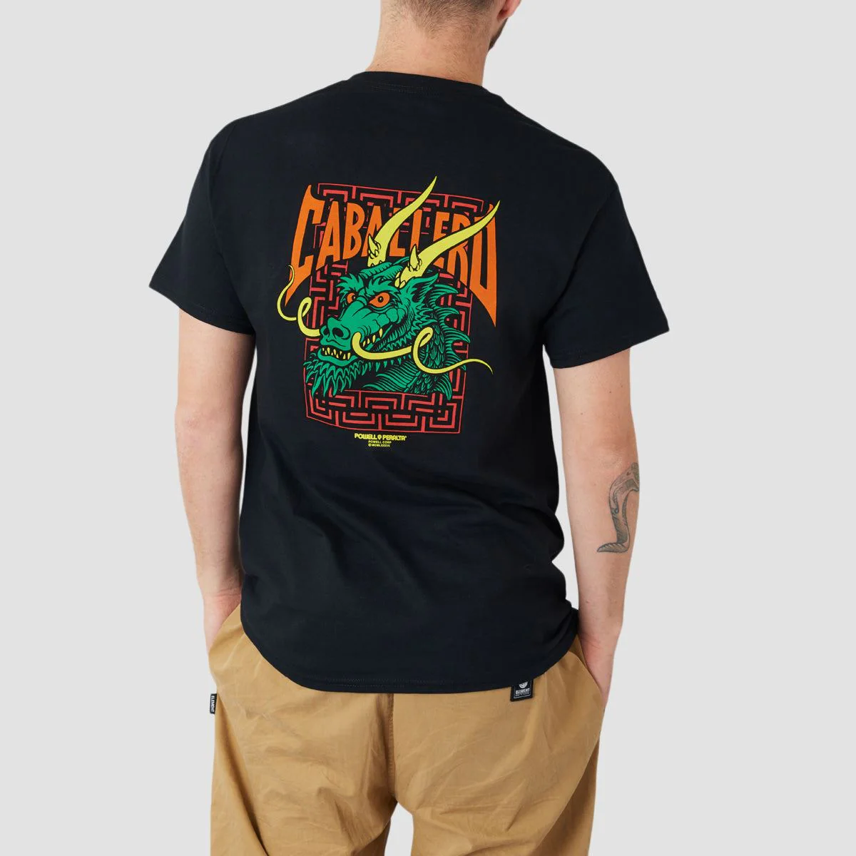 Powell Peralta Caballero Street Dragon T-Shirt Black - Image 2