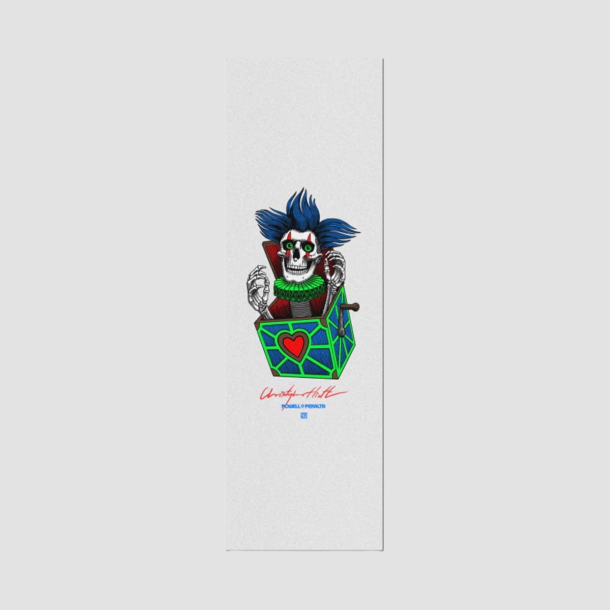 Powell Peralta Chris Hiett Skull Grip Tape Clear - 10.5"