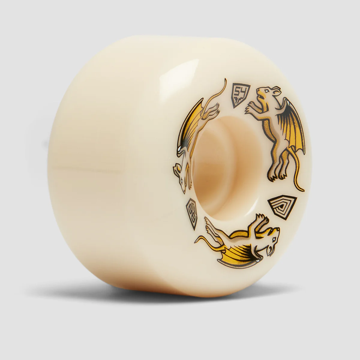 Powell Peralta Dragon Formula Nano Rats 88A V6 Skateboard Wheels White 54x34mm - Image 2