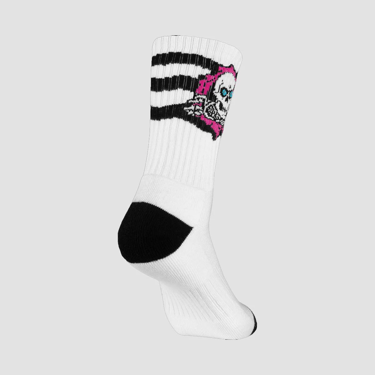 Powell Peralta Ripper Cotton Socks Stripes Pink/Black/White - Image 2