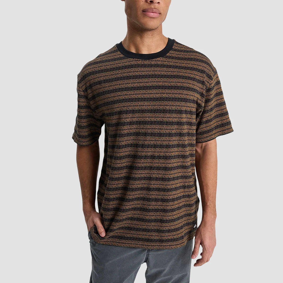 Quiksilver Okano Jacquard T-Shirt Black Horizons Horizontal