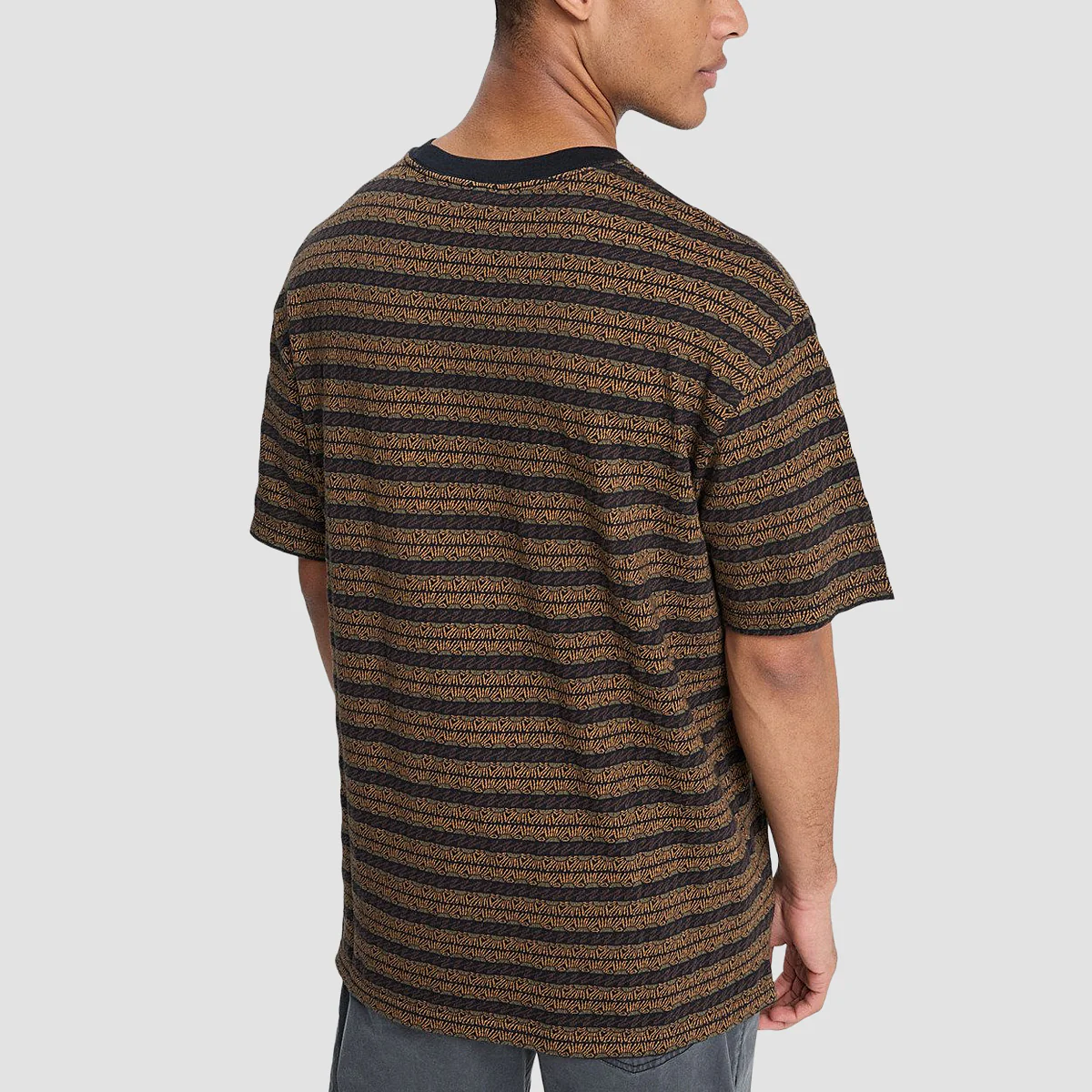 Quiksilver Okano Jacquard T-Shirt Black Horizons Horizontal - Image 2