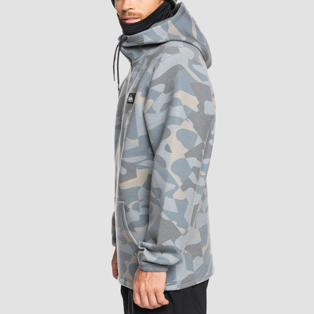Quiksilver Shredder Snow Pullover Hoodie Puzzle Camo Ice Flow - Image 3