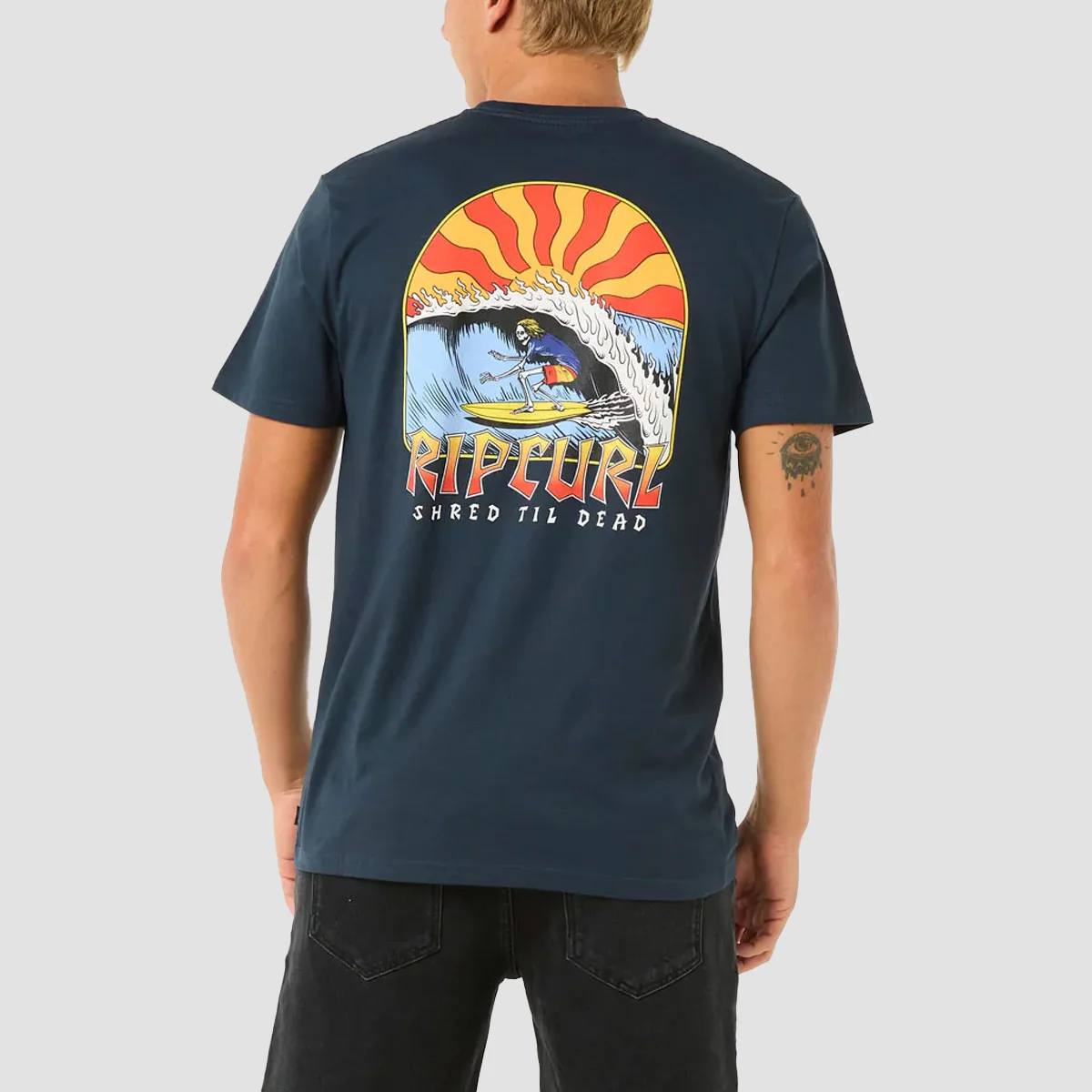 Rip Curl Shred Til T-Shirt Dark Navy - Image 2