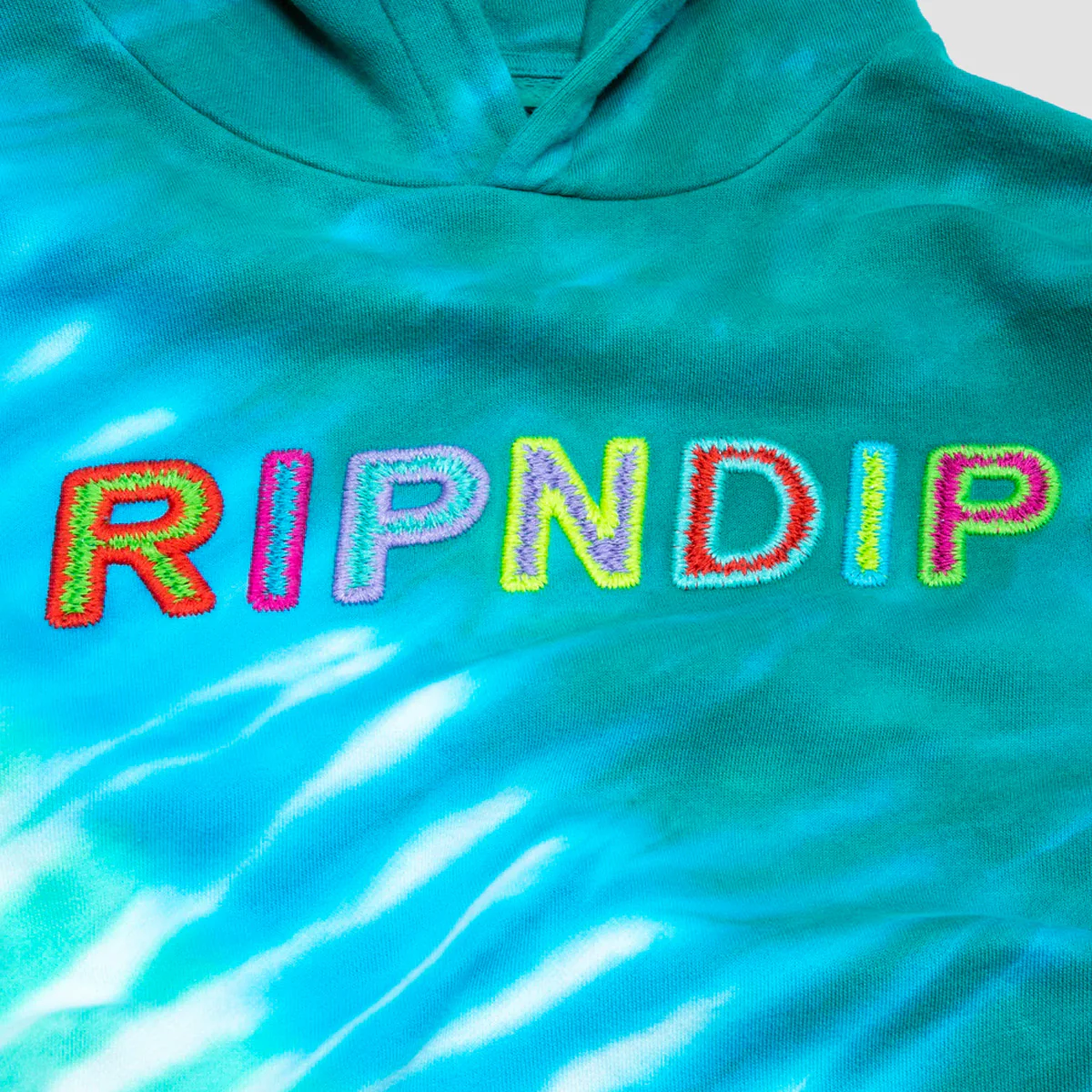 Ripndip Prisma Pullover Hoodie Teal Rainbow Dye - Image 2
