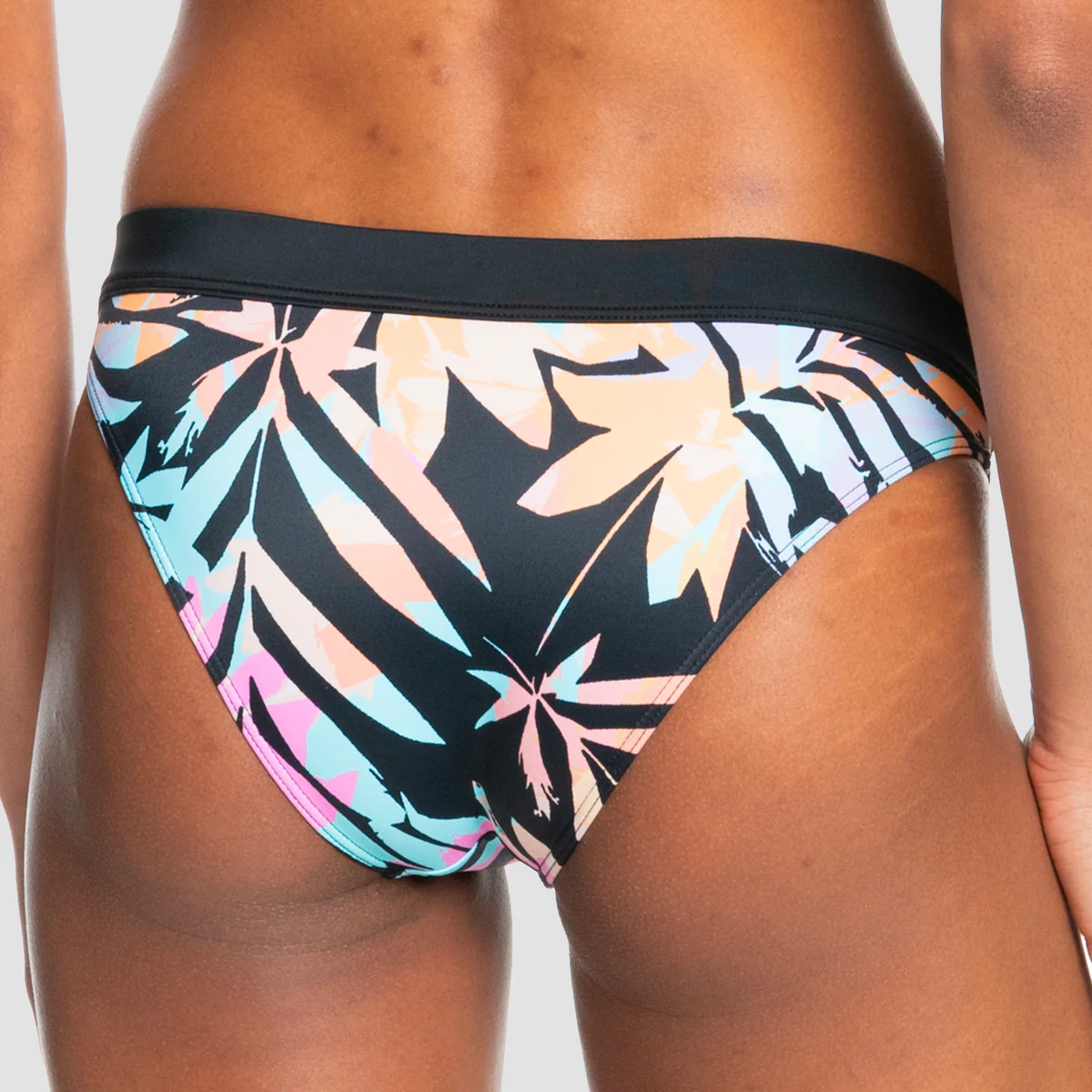 Roxy Active Bikini Bottoms Anthracite Zebra Jungle - Womens - Image 3