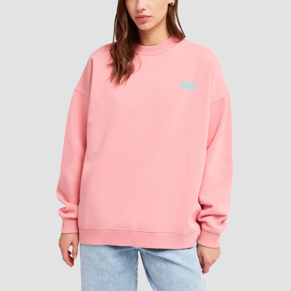 Roxy Lineup Oversized Crew Sweatshirt Plumeria - Womens - Image 2